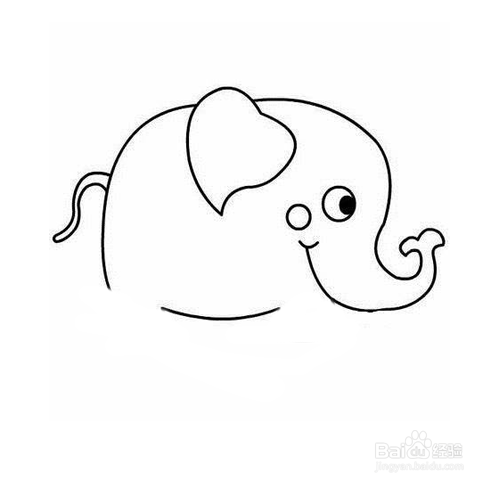 简笔画-如何画大象的简笔画