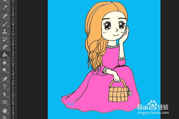 怎样用PS给手绘图片上色