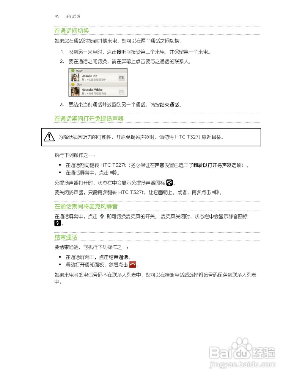 多普达HTC T327t手机使用说明书:[5]