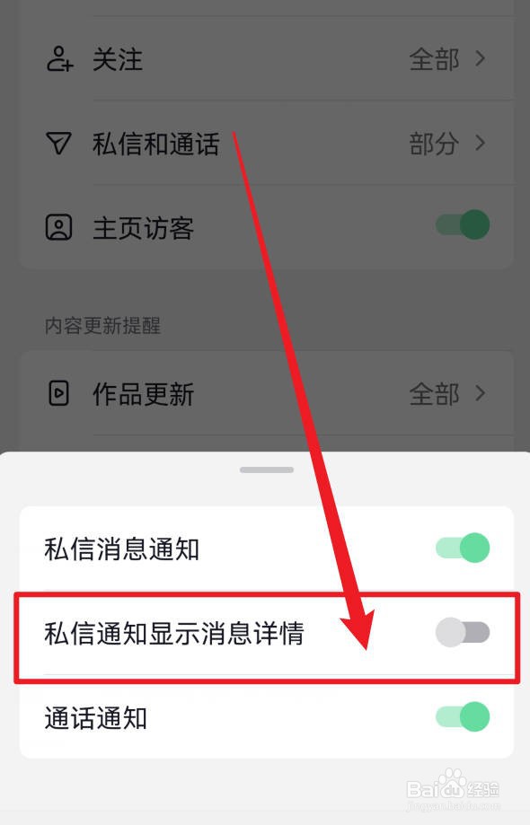 抖音怎样关闭私信通知显示消息详情？