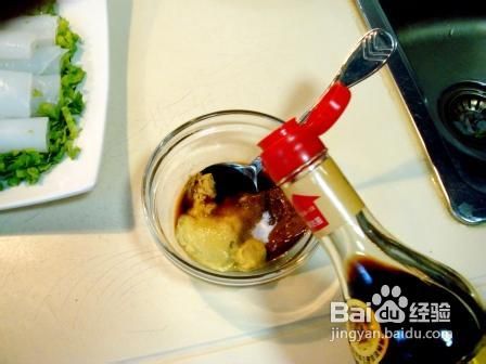 麻酱芥末绿豆粉卷