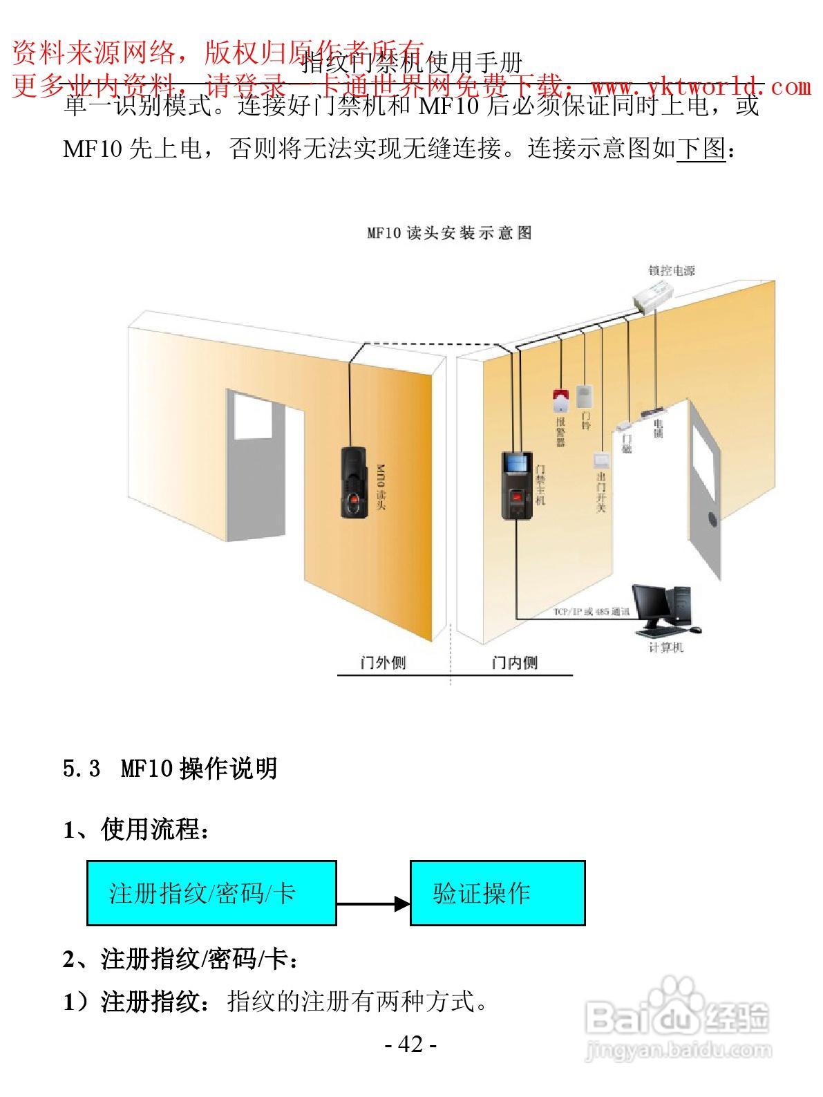 科密MF-850指纹门禁机使用手册:[5]