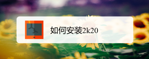 如何安装2k20