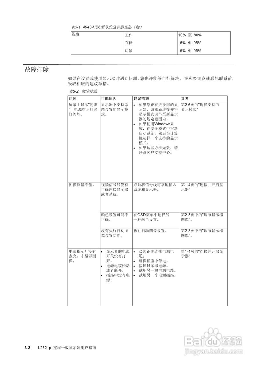 联想L2321P液晶显示器使用说明书:[3]