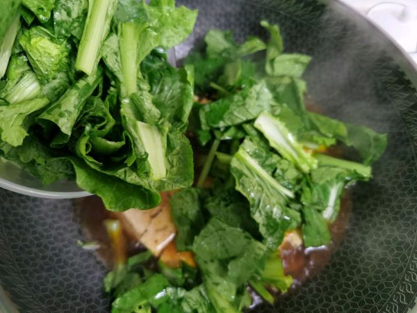 小白菜炖柴锅豆腐