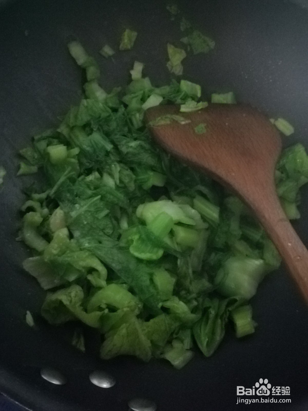 盖菜炒虾皮做法