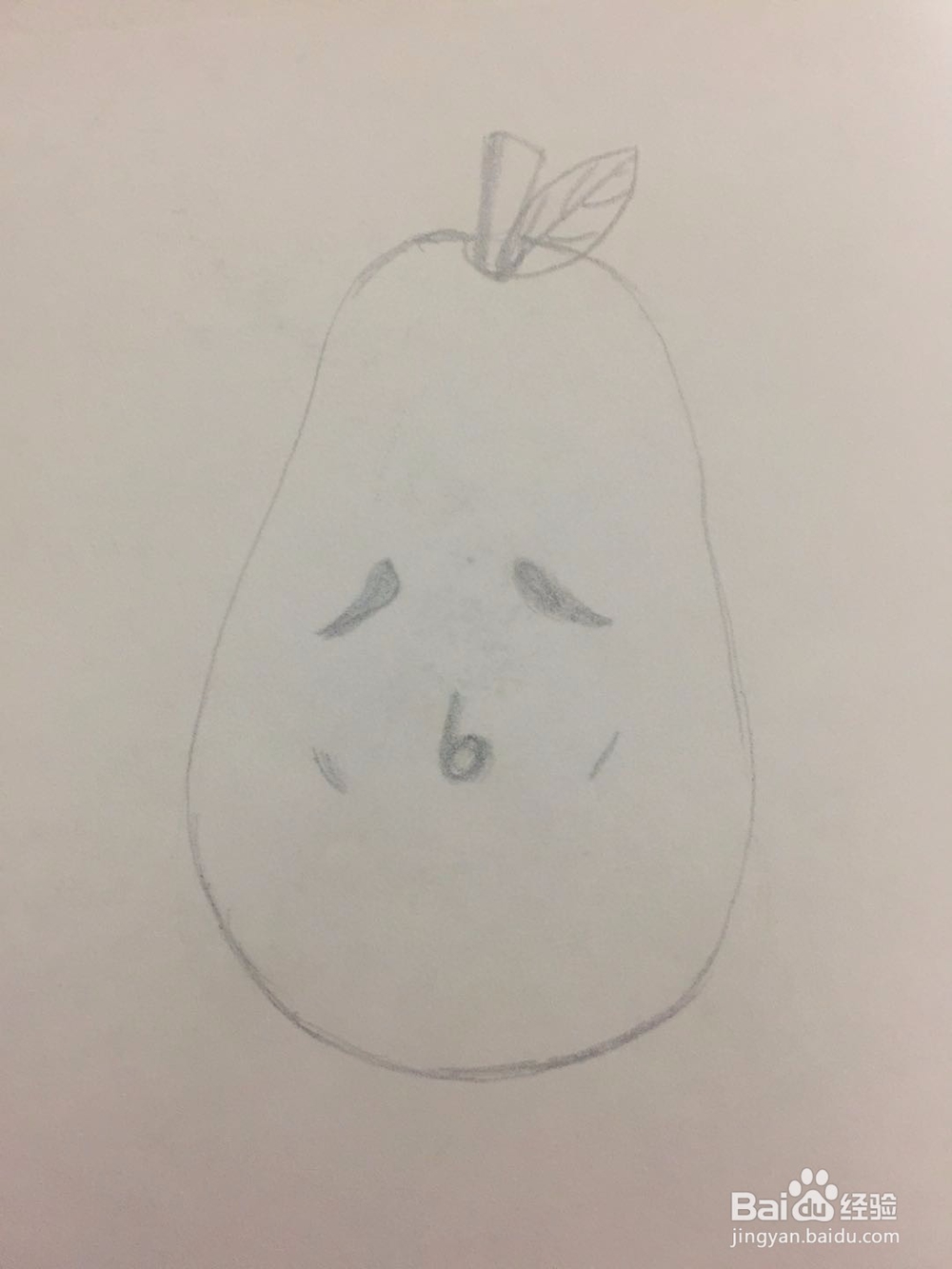 如何画伤心梨