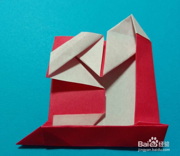 创意折纸如何折滑雪橇的圣诞老人(圣诞节礼物)