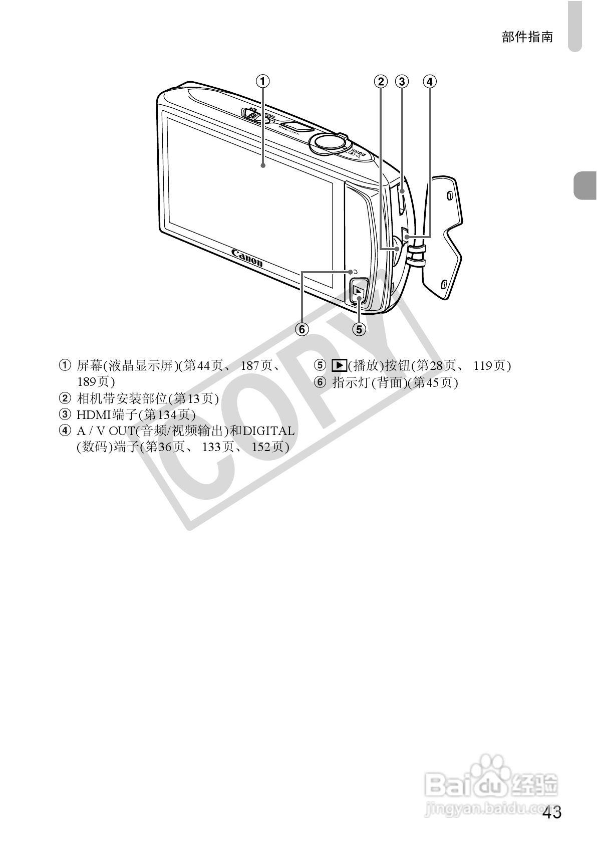 佳能DIGITAL IXUS 310 HS数码相机使用说明书:[5]