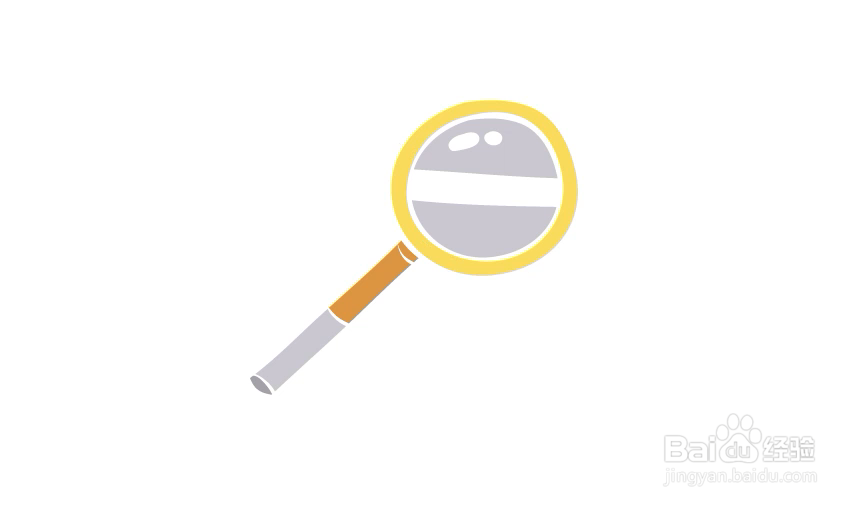 怎样在illustrator中绘制放大镜小图标
