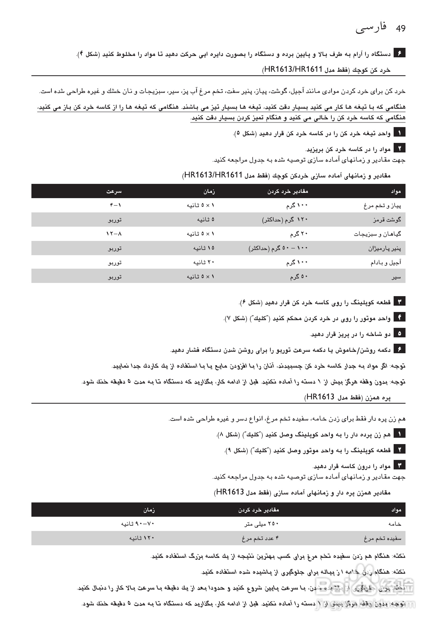 飞利浦HR1611手持式搅拌机使用说明书:[5]