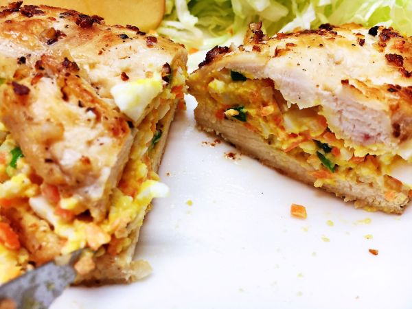 #美食视频挑战赛#鸡胸肉沙拉卷