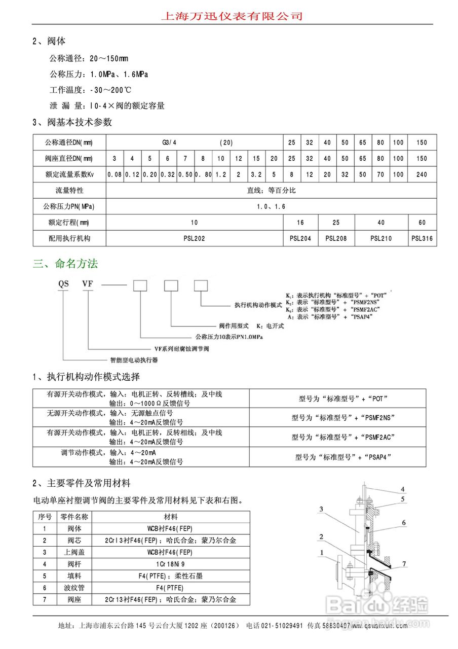 QSTP系列智能电动引进单座调节阀说明书:[3]