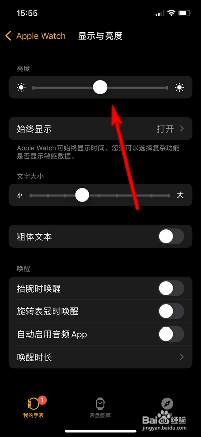 苹果手表亮度怎么设置