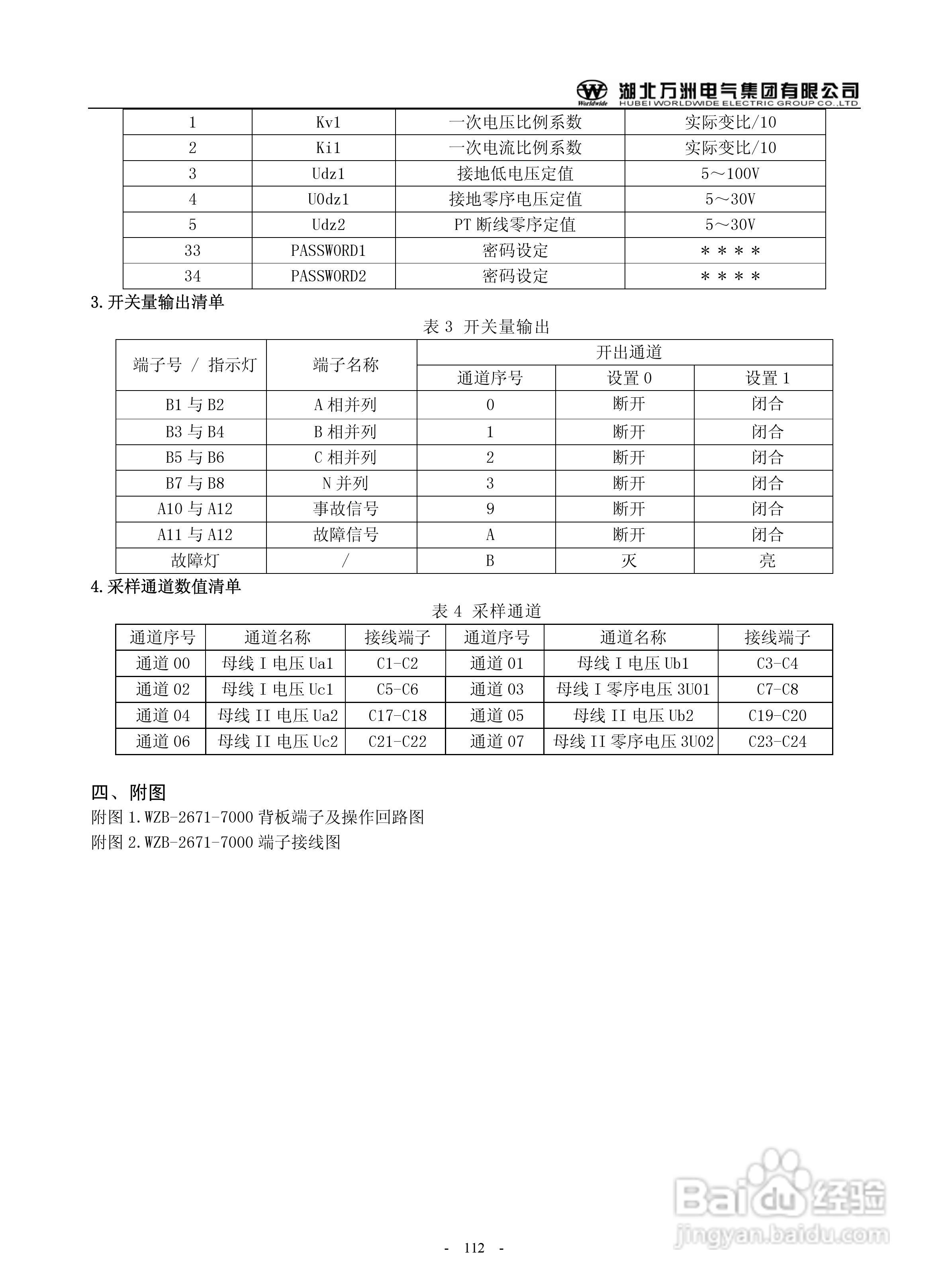 万洲WZB-2683-7000微机发电机就接地保护装置使用说明:[12]