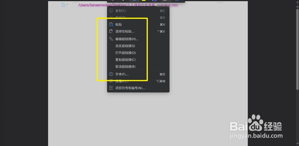 Mac WPS怎么插入超链接