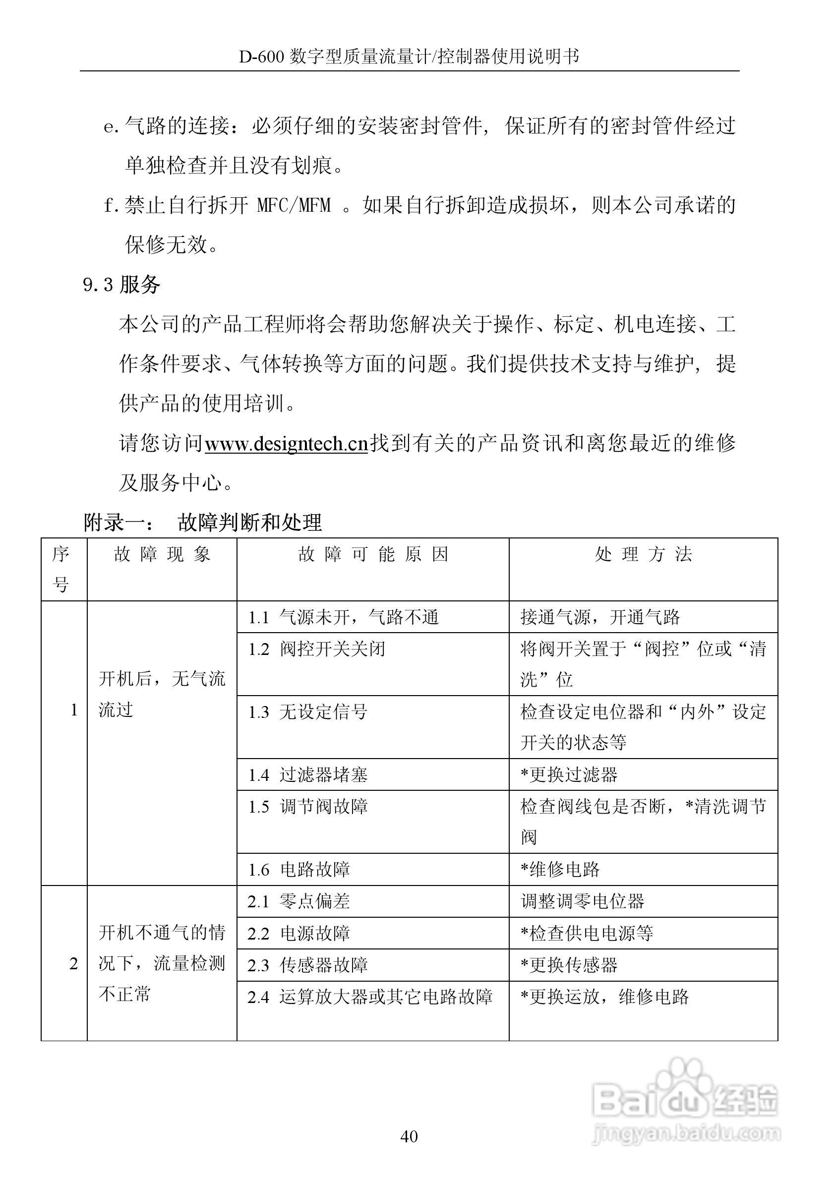 德欣电子D-600 数字型质量流量计/控制器使用说明书:[5]