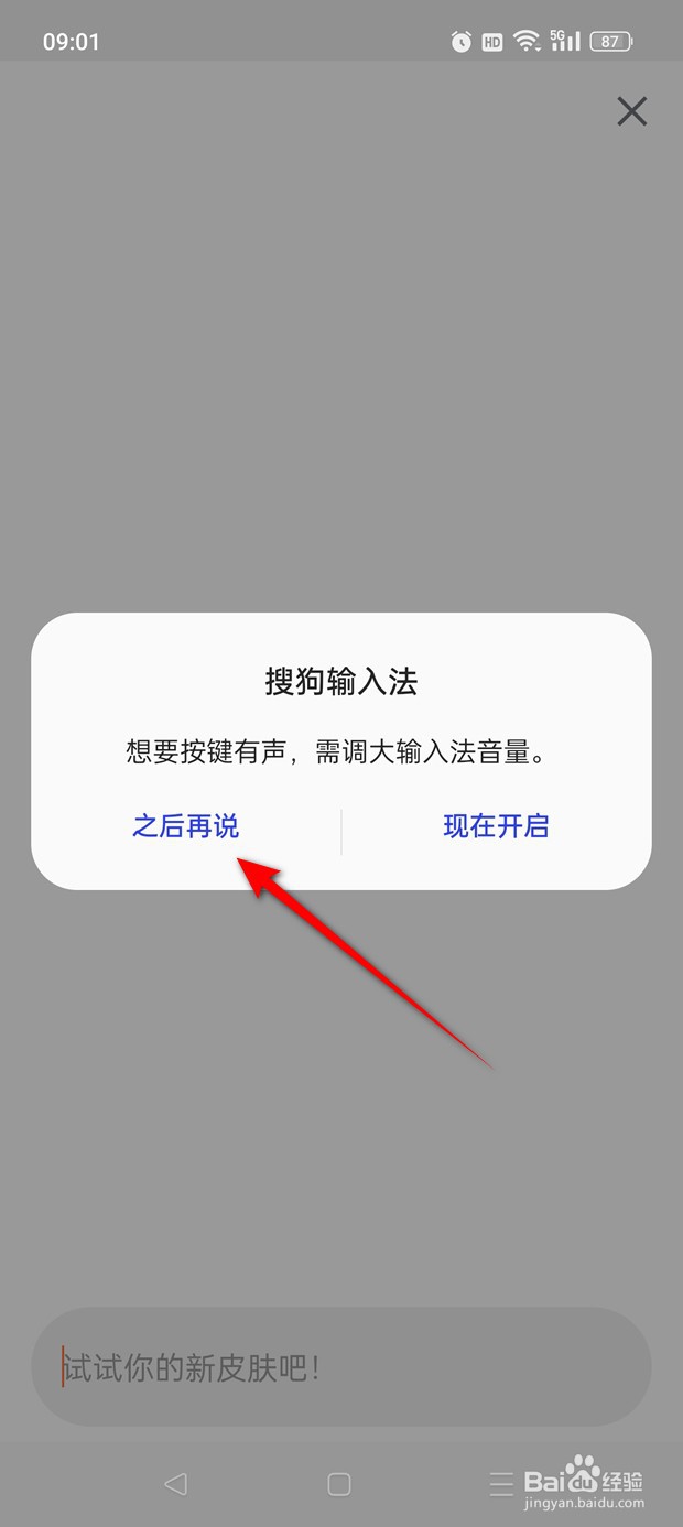 一加手机搜狗输入法定制版怎么更换皮肤