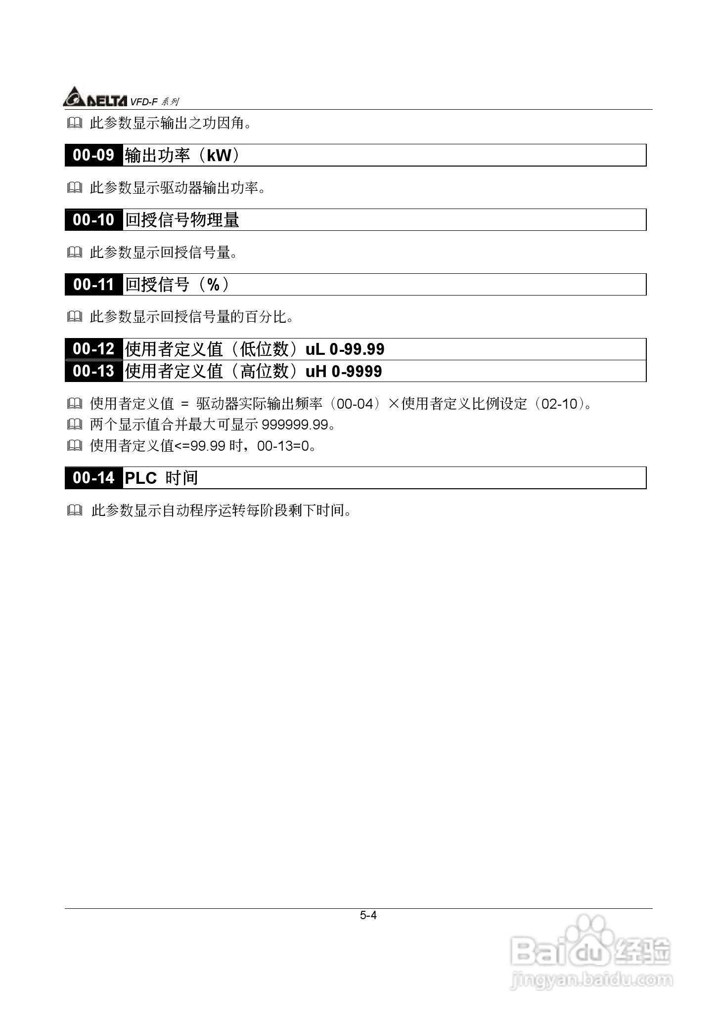 台达风机水泵专用型交流电机驱动器VFD-F系列说明书:[5]