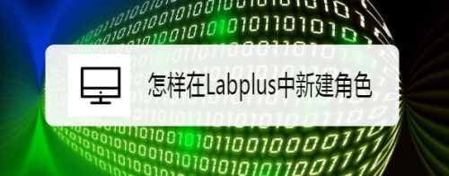 怎样在Labplus中新建角色