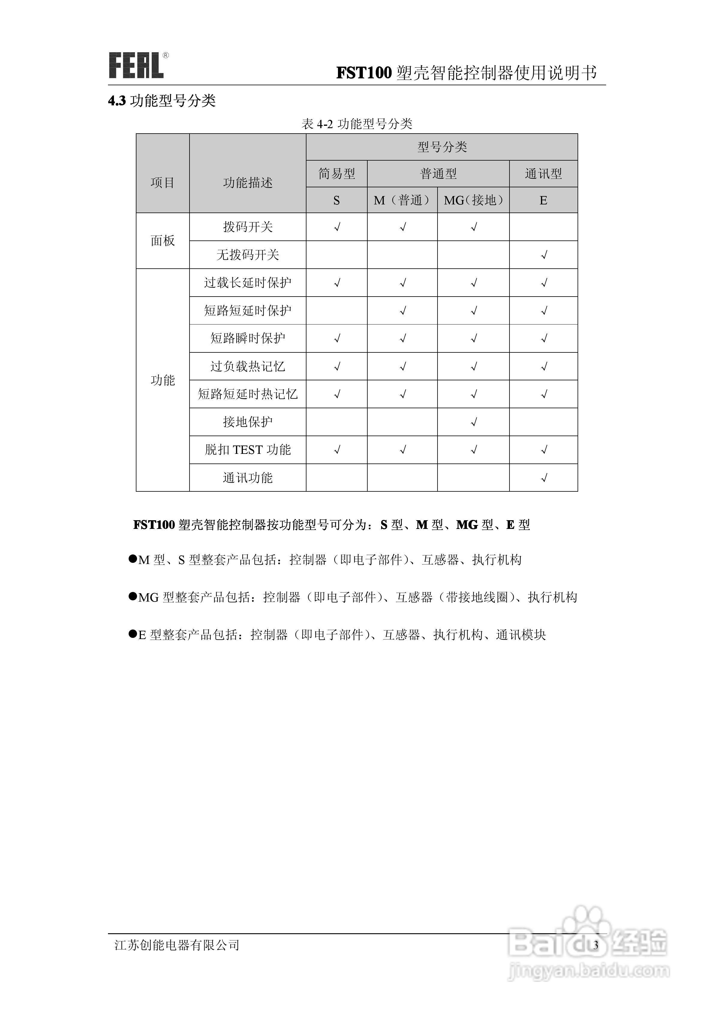 FST100塑壳智能控制器使用说明书1.0:[1]