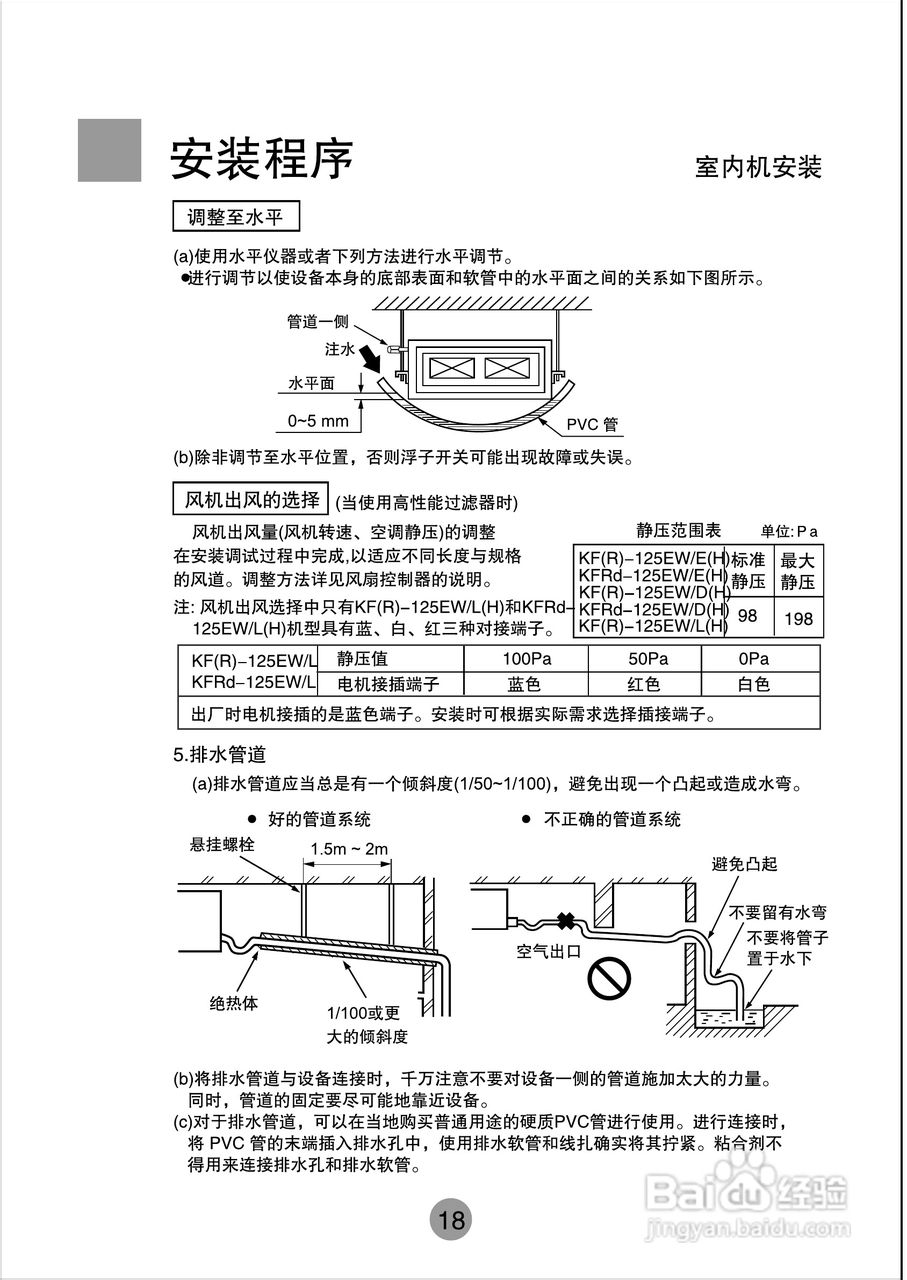海尔商用空调KF9(R)-125EW/E(H)使用安装说明书:[3]