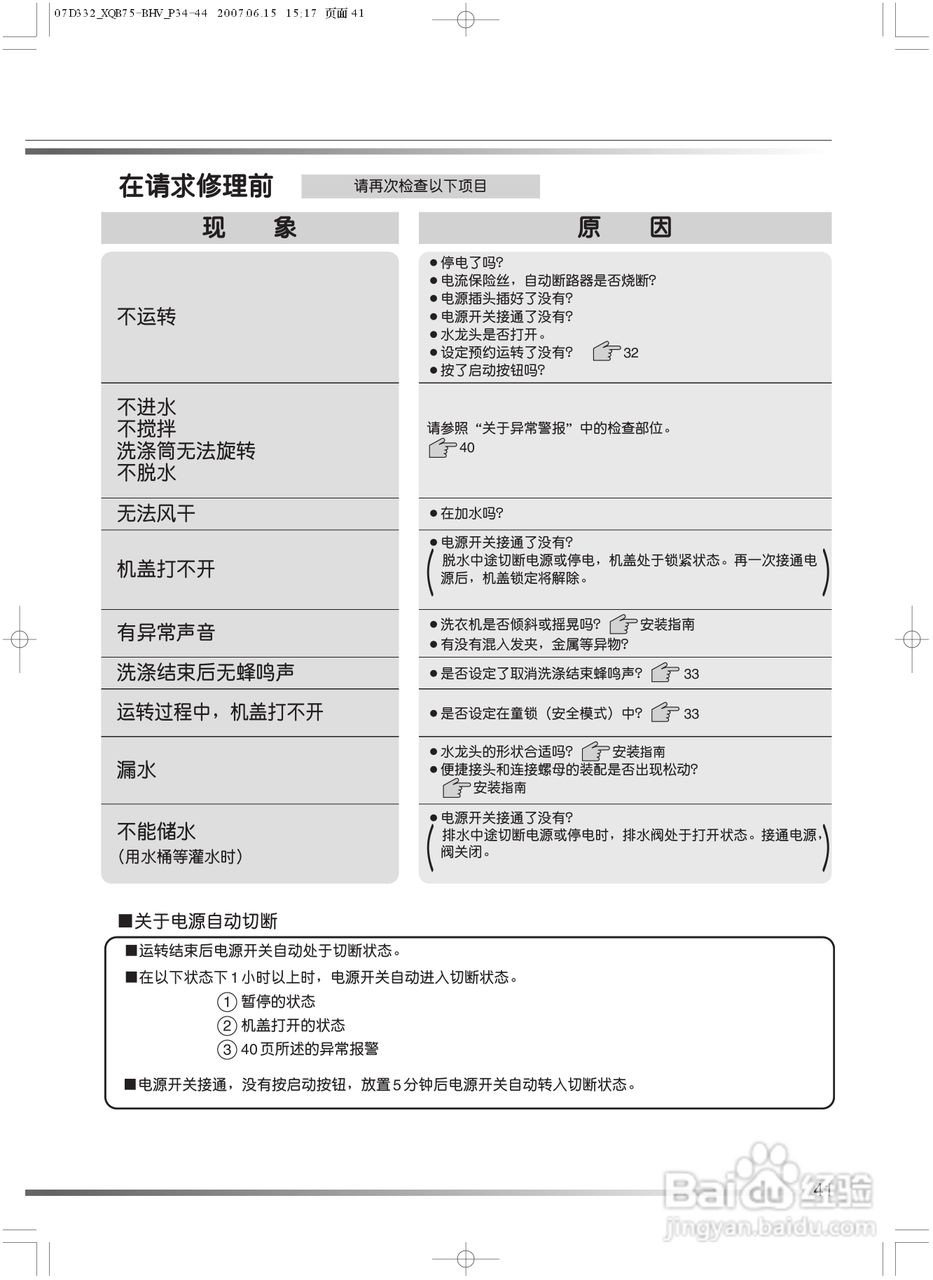 日立XQB75-BHV洗衣机使用说明书:[5]