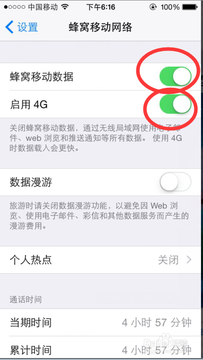 苹果手机怎么打开数据流量