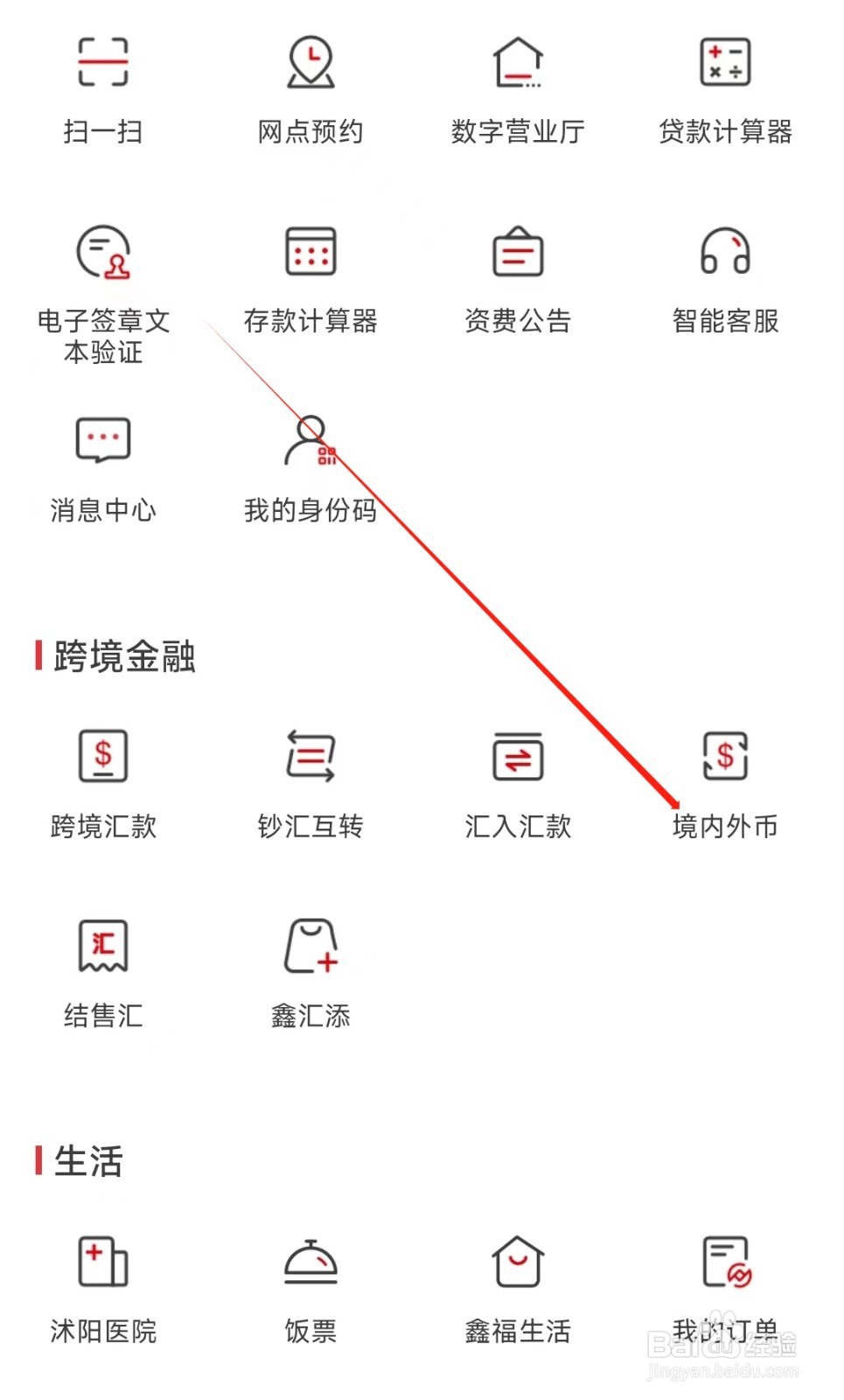 南京银行怎样找到境内外币