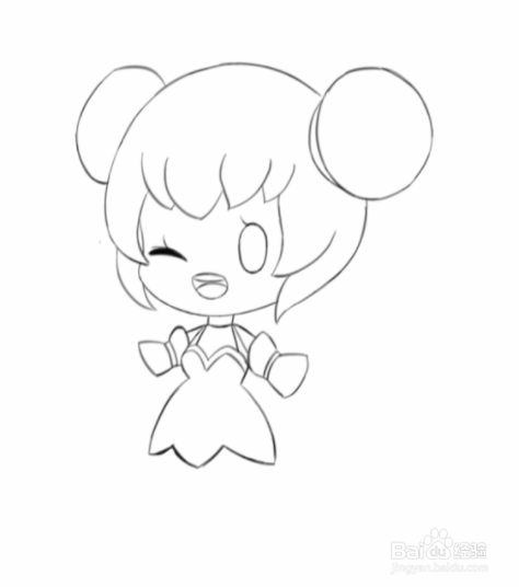 王者荣耀小乔的简笔画