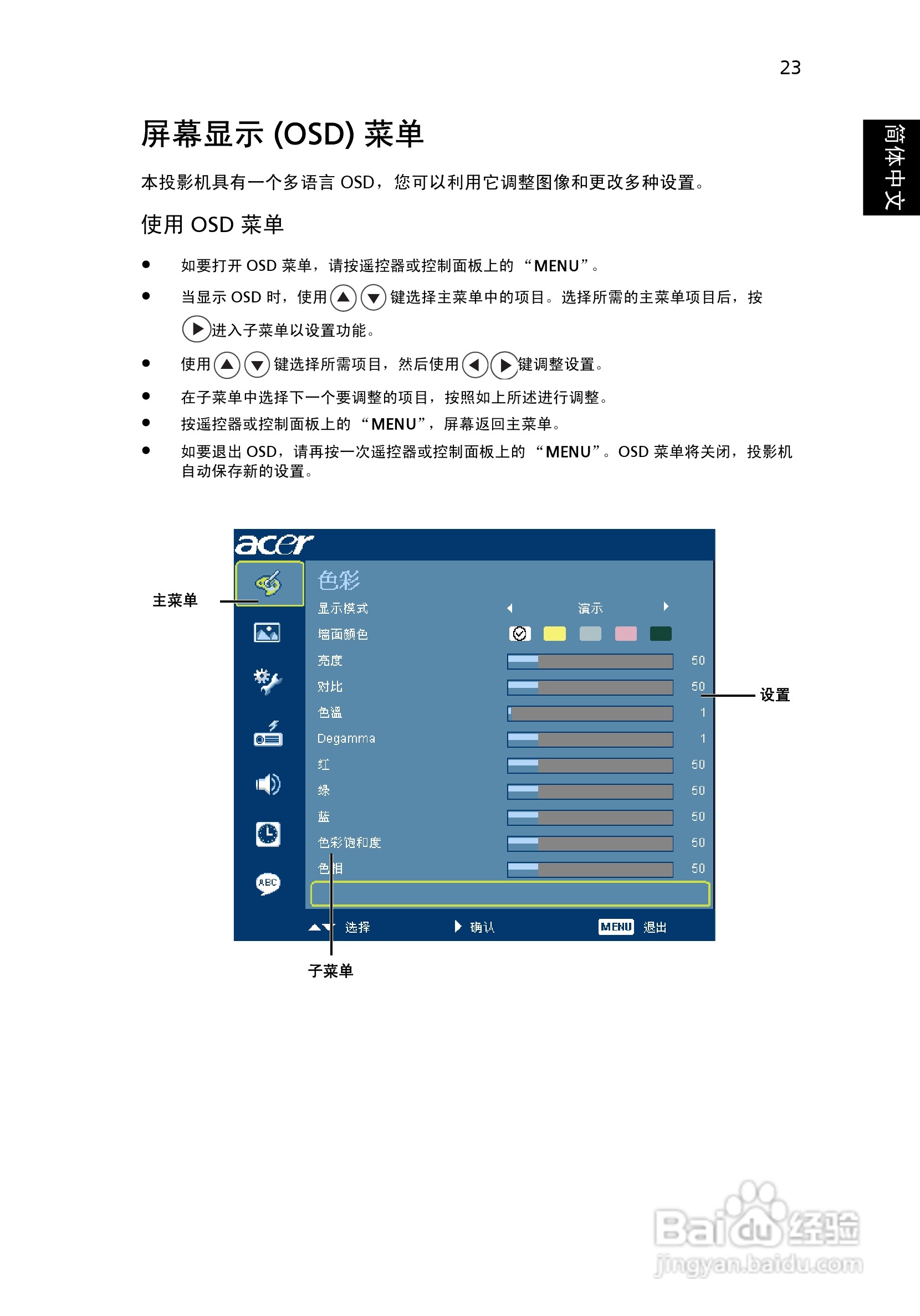 Acer P7203投影机使用说明书:[4]
