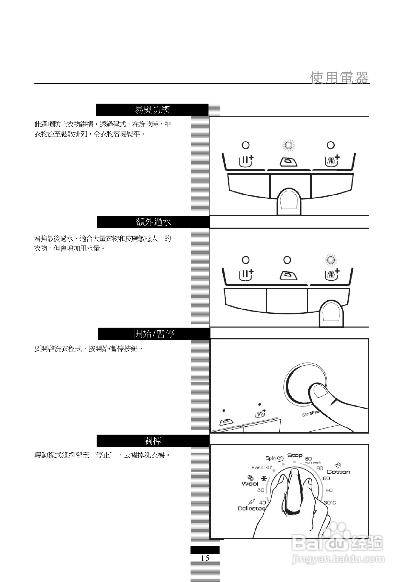 法国白朗WFD711A型前置式洗衣机干衣机说明书:[5]
