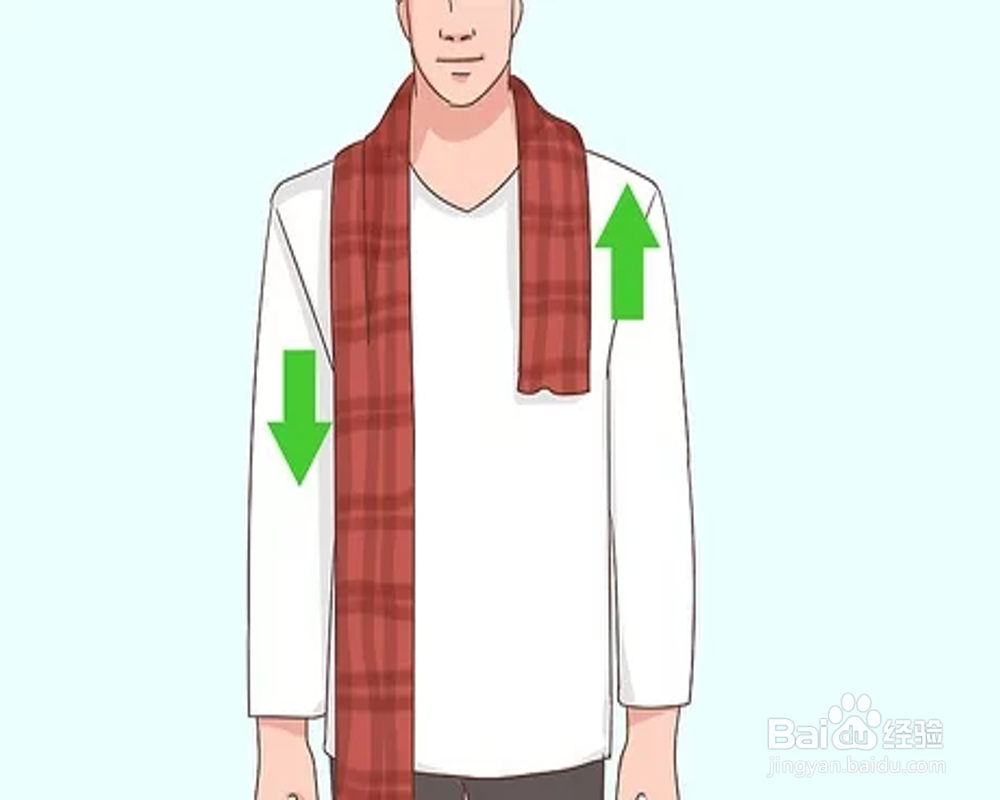 男士围巾系法