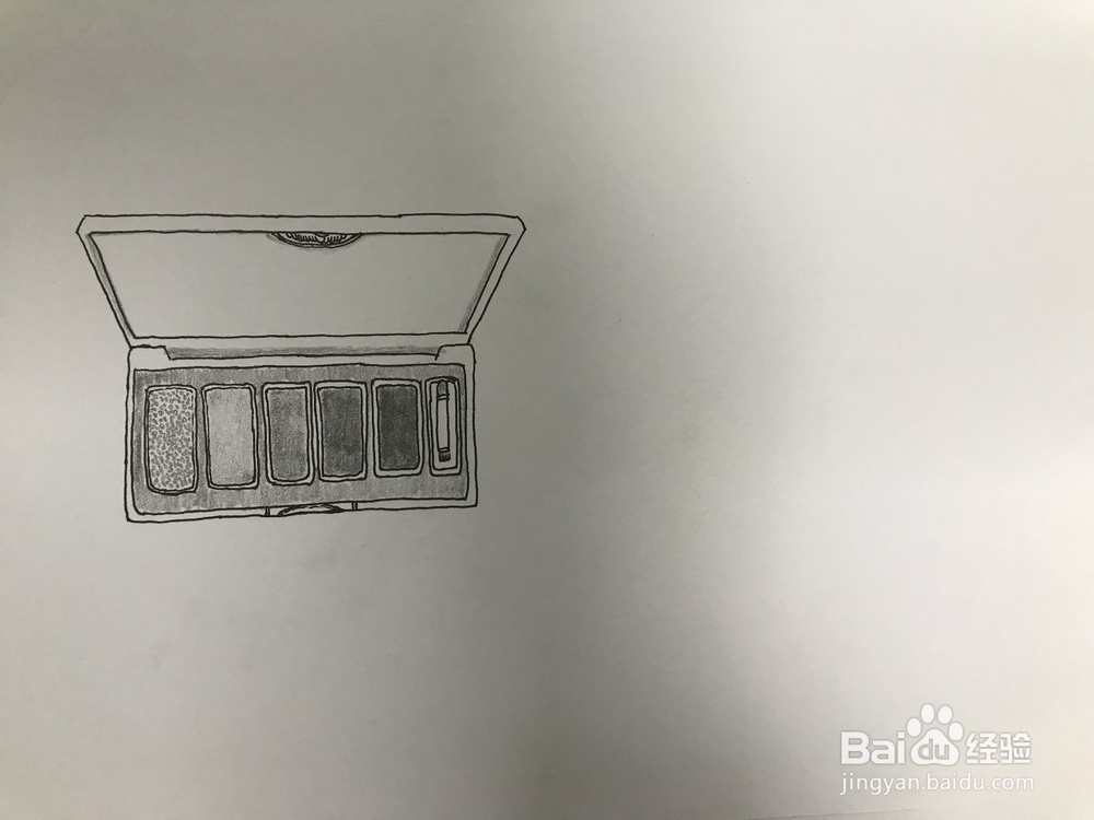 画一盒简易眼影