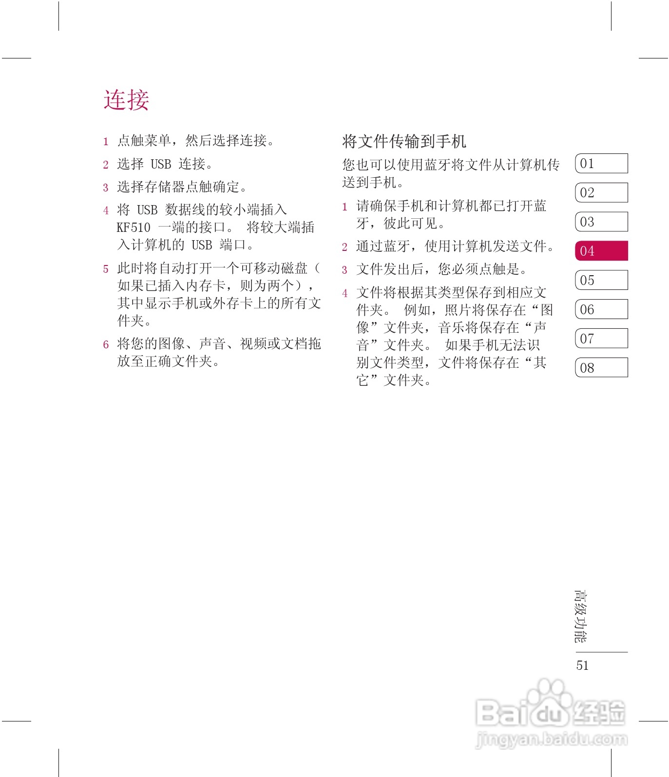 乐金手机KF510型使用说明书:[6]