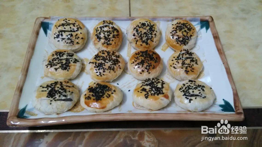 新手易做的红豆馅酥饼