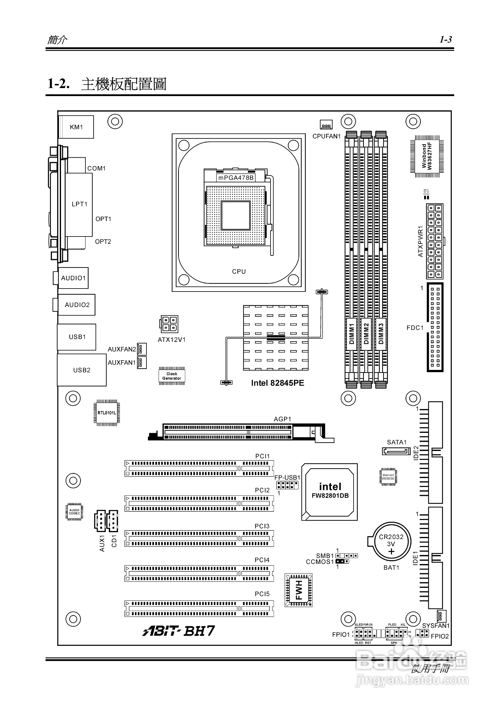 ABIT BH7 Socket478系统主机板使用手册:[1]