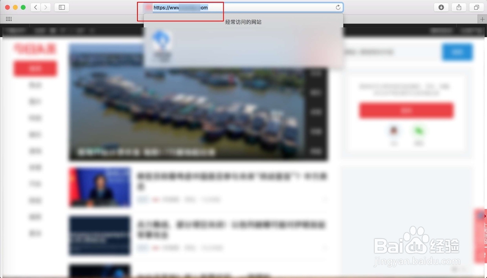 mac safari 浏览器如何显示完成的网站地址