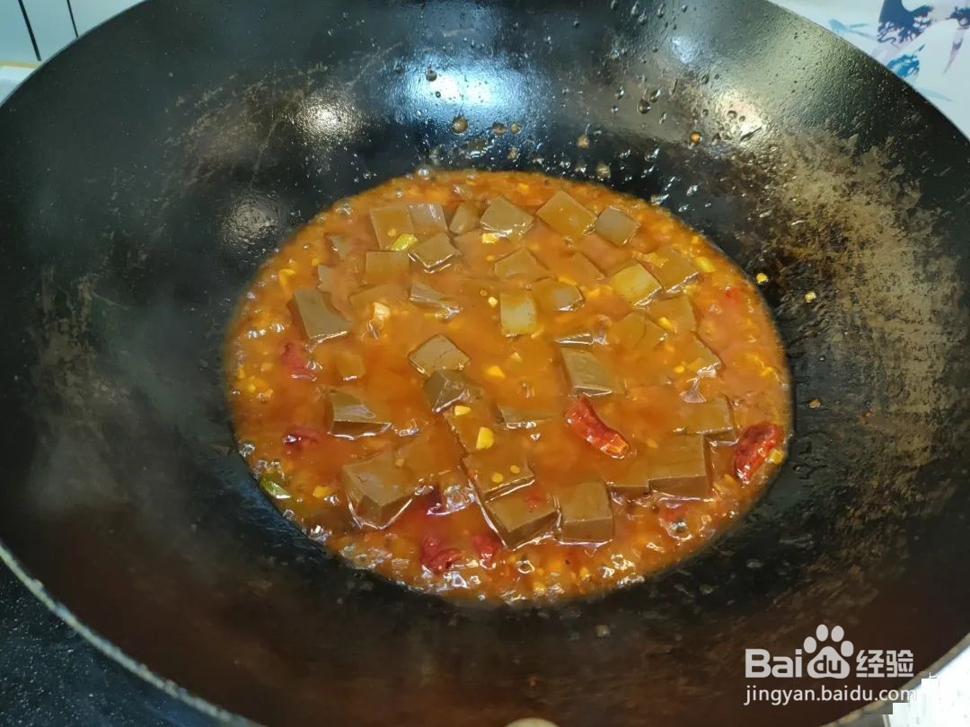 “韭菜炖鸭血”怎么做