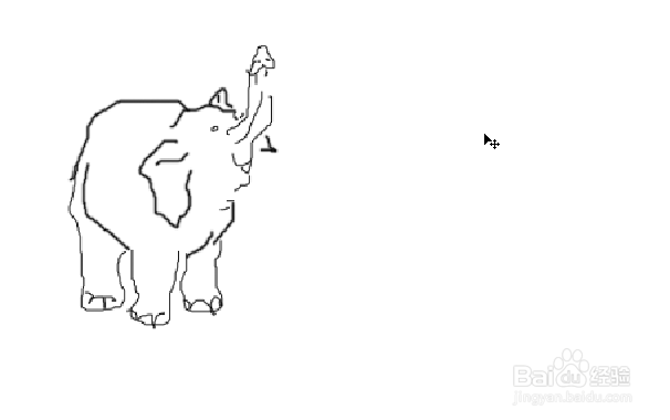 photoshop画大象喂小象