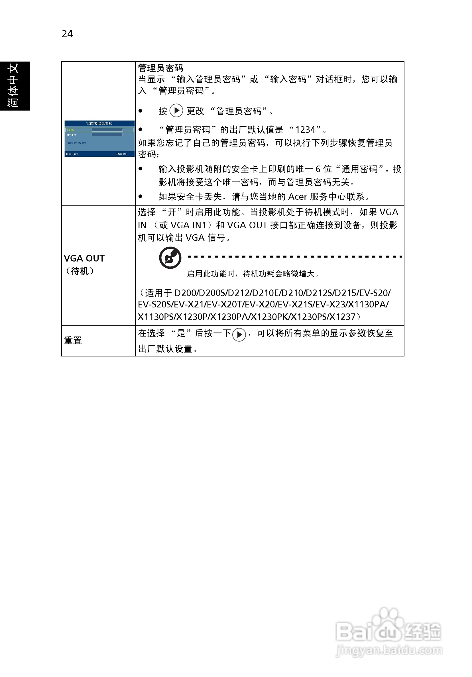 宏基D200投影机使用说明书:[4]
