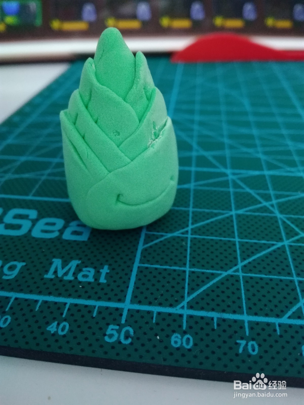 超轻粘土制作植物大战僵尸中的竹笋