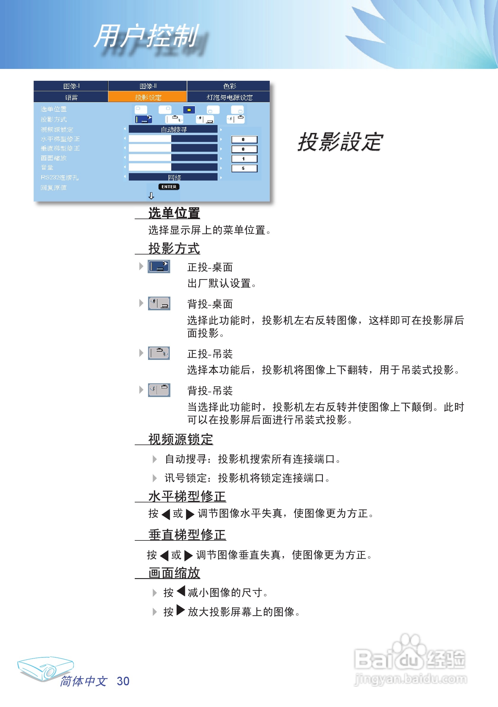 奥图码 EP780投影机说明书:[4]
