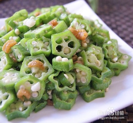 减肥瘦身:虾米炒秋葵