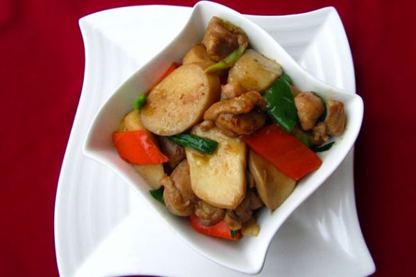 蚝油杏鲍菇鸡腿