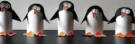 企鹅卷纸筒的制作方法