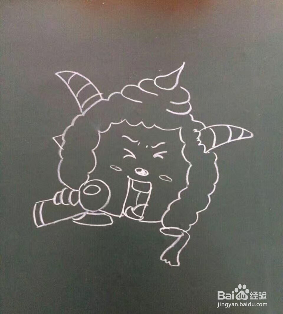 麦霸懒羊羊的画法