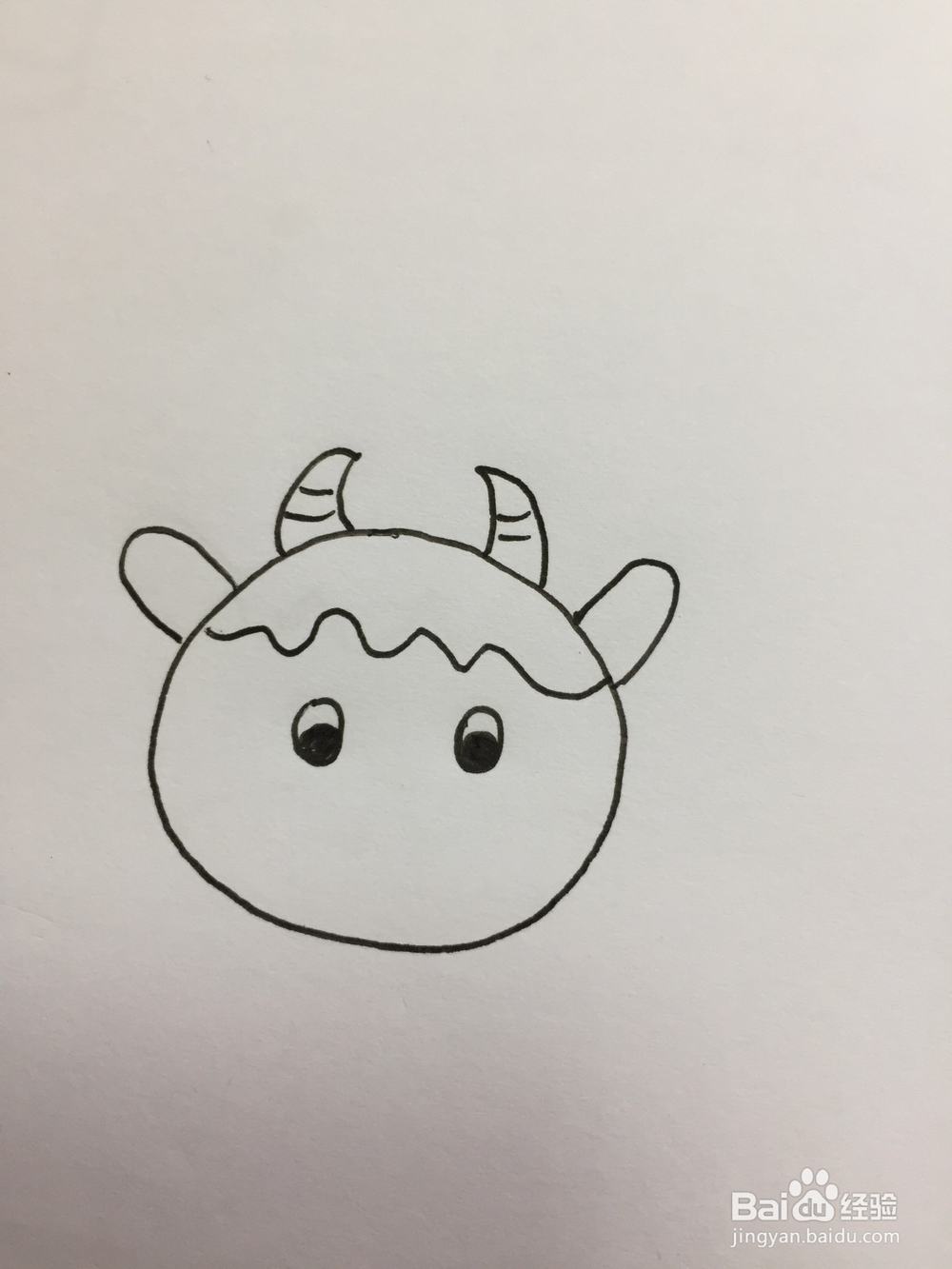 奶牛的简单画法