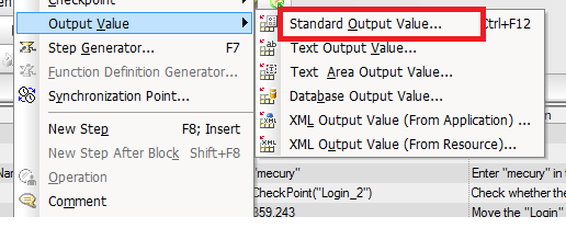 QTP怎么插入output value10