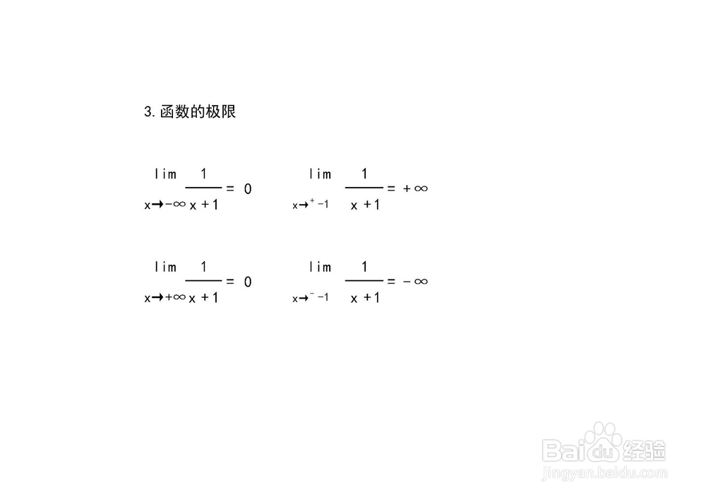导数画函数y=1/(x+1)的图像